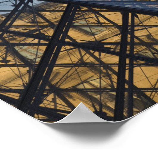Frankreich, Paris, Louvre und die Pyramide, Poster (Ecke)