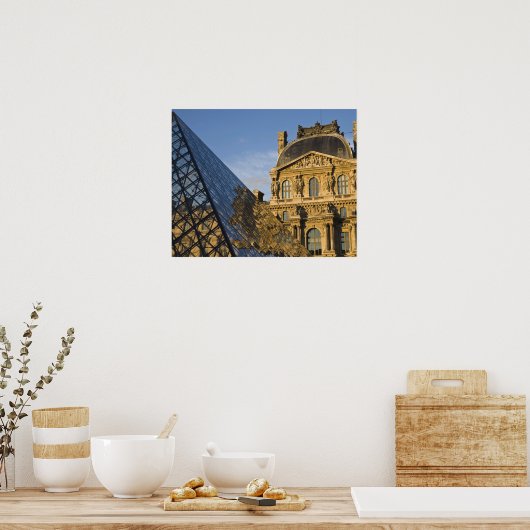 Frankreich, Paris, Louvre und die Pyramide, Poster (Küche)