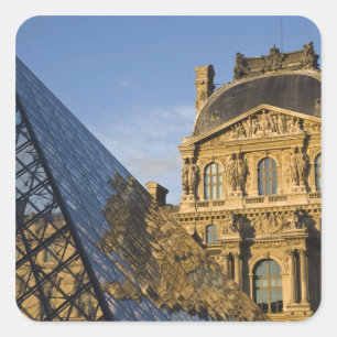 Frankreich, Paris, Louvre und die Pyramide, Quadratischer Aufkleber