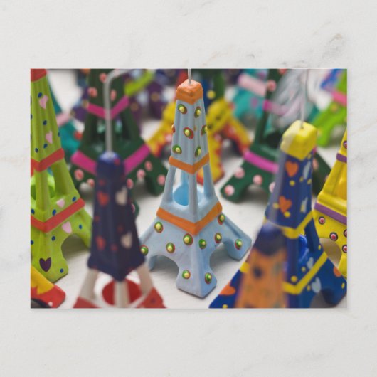 Frankreich, Paris, Miniatur-Eiffelturm Postkarte (Vorderseite)