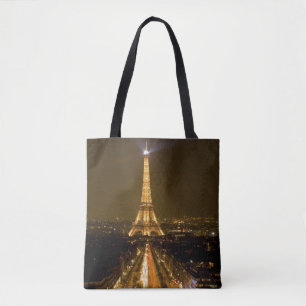 Frankreich, Paris. Nachtansicht des Eiffelturms Tasche