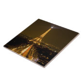 Frankreich, Paris. Nachtblick auf den Eiffelturm Fliese (Seite)
