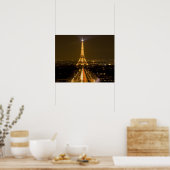 Frankreich, Paris Nachtblick auf den Eiffelturm Poster (Küche)