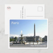 Frankreich - Paris - Place de la Concorde - Postkarte (Vorne/Hinten)