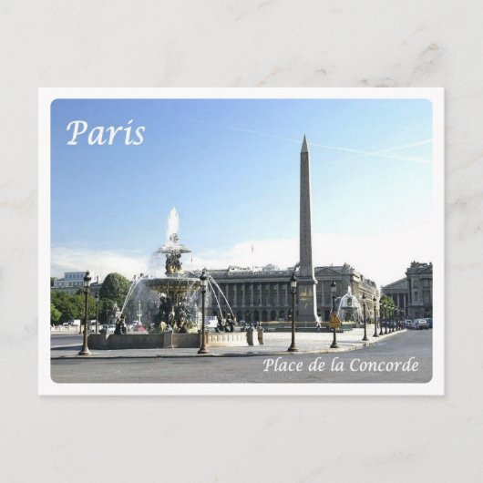 Frankreich - Paris - Place de la Concorde - Postkarte (Vorderseite)