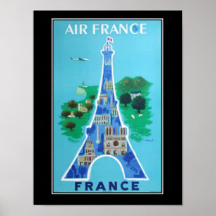 Frankreich Paris Reise Vintage Plakat französisch