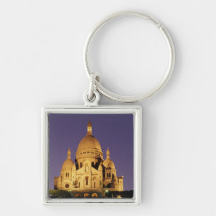 Frankreich, Paris, Sacré-Coeur bei Nacht. Schlüsselanhänger