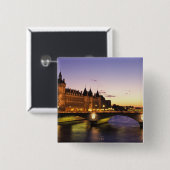 Frankreich, Paris, Seine und Conciergerie Button (Vorne & Hinten)