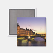 Frankreich, Paris, Seine und Conciergerie Magnet (Vorderseite/Rückseite)
