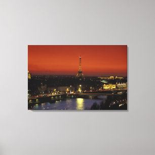 Frankreich, Paris Sonnenuntergang Blick auf den Ei Leinwanddruck