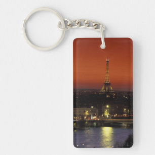 Frankreich, Paris Sonnenuntergang Blick auf Eiffel Schlüsselanhänger