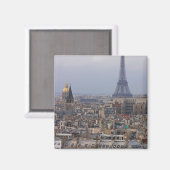 Frankreich, Paris, Stadtbild mit Eiffelturm Magnet (Vorderseite/Rückseite)