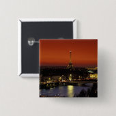 Frankreich, Paris Sunset View Eiffelturm und Button (Vorne & Hinten)