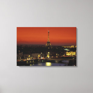 Frankreich, Paris Sunset View Eiffelturm und Leinwanddruck