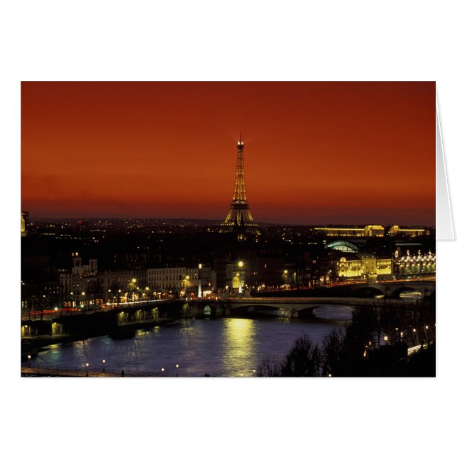 Frankreich, Paris Sunset view of Eiffel Tower and (Vorderseite (Horizontal))