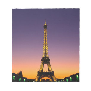 Frankreich, Paris, Tour Eiffel bei Sonnenuntergang Notizblock