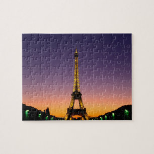 Frankreich, Paris, Tour Eiffel bei Sonnenuntergang Puzzle