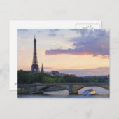 Frankreich, Paris, Tourboot auf Seine, Eiffel Postkarte (Vorne/Hinten)
