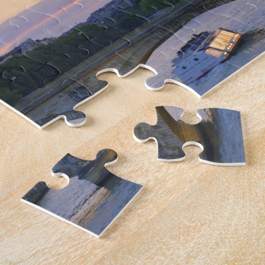 Frankreich, Paris, Tourboot auf Seine, Eiffel Puzzle (Seite)