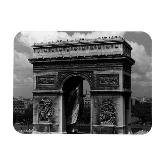 Frankreich Paris Triumphbogen Place Etoile 1970 Magnet (Horizontal)