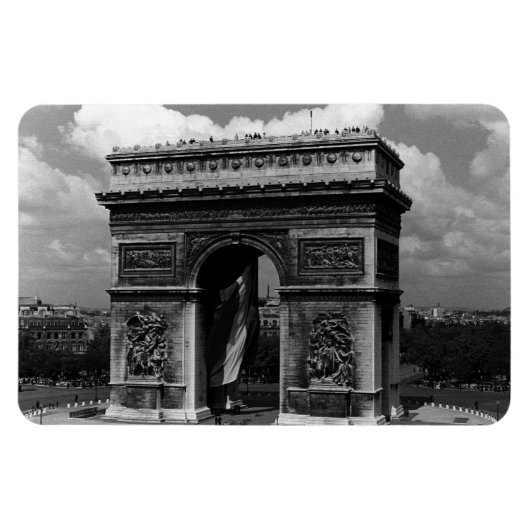 Frankreich Paris Triumphbogen Place Etoile 1970 Magnet (Horizontal)