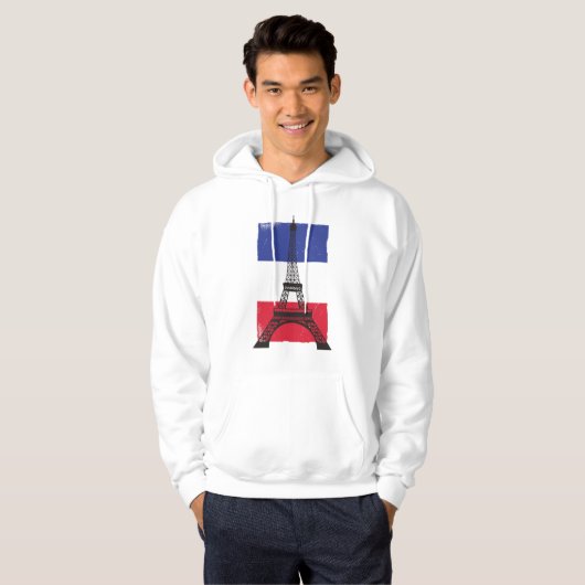 Frankreich - Pariser Flagge Hoodie (Vorne ganz)