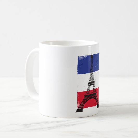Frankreich - Pariser Flagge Kaffeetasse (Vorderseite Links)