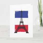 Frankreich - Pariser Flagge Karte (Vorderseite)