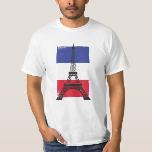 Frankreich - Pariser Flagge T-Shirt