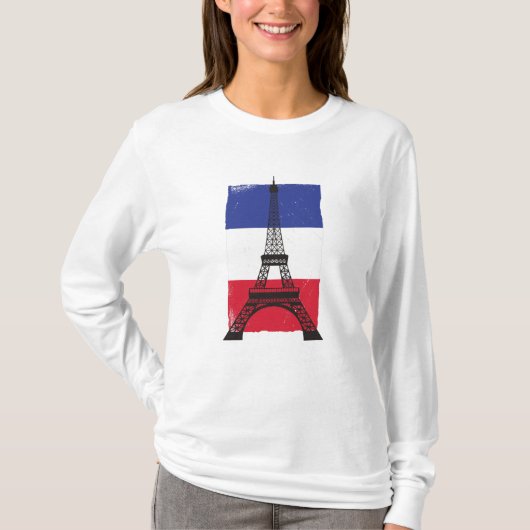 Frankreich - Pariser Flagge T-Shirt (Vorderseite)