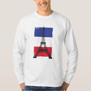 Frankreich - Pariser Flagge T-Shirt