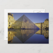 FRANKREICH, Pariser Reflektion, Pyramide. Der Louv Postkarte (Vorne/Hinten)