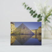 FRANKREICH, Pariser Reflektion, Pyramide. Der Louv Postkarte (Stehend Vorderseite)