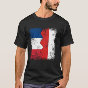 Frankreich Polen Flaggen Halbwertszeit Polnischer  T-Shirt