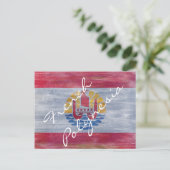 Frankreich-Polynesien-Fahne Postkarte (Stehend Vorderseite)