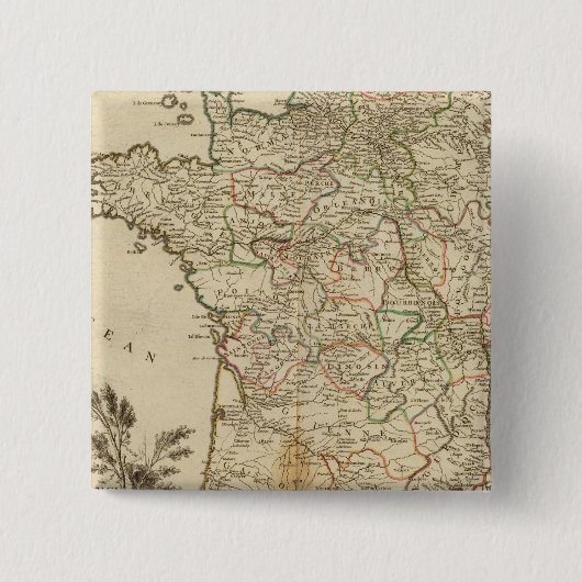 Frankreich Postwege Button (Vorderseite)