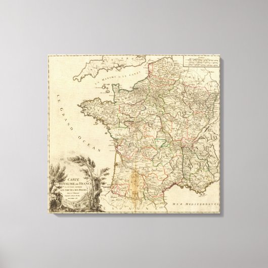 Frankreich Postwege Leinwanddruck (Vorderseite)