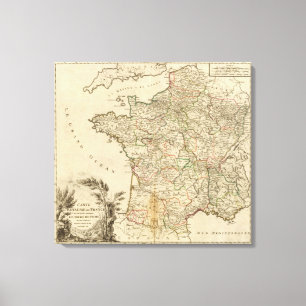 Frankreich Postwege Leinwanddruck