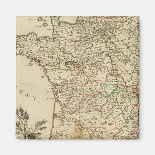 Frankreich Postwege Magnet (Vorne)