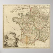 Frankreich Postwege Poster (Vorne)