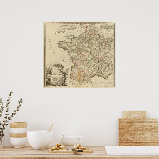 Frankreich Postwege Poster (Küche)