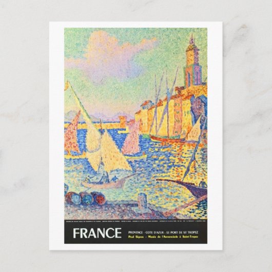 Frankreich, Provence, Côte d'Azur, Hafen von St. T Postkarte (Vorderseite)