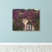 Frankreich, Provence, Eze. Helles Pink Leinwanddruck (Insitu (Holzboden))