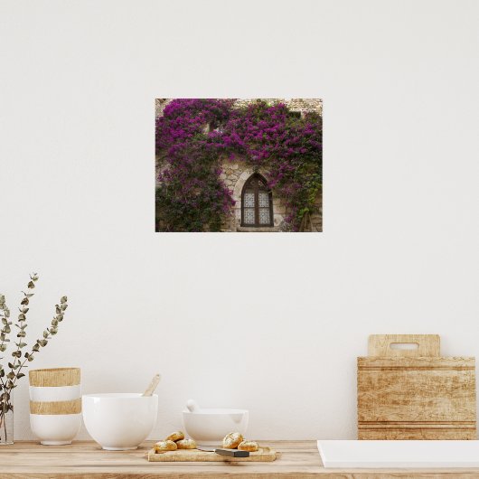 Frankreich, Provence, Eze. Helles Pink Poster (Küche)