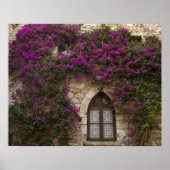 Frankreich, Provence, Eze. Helles Pink Poster (Vorne)
