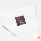 Frankreich, Provence, Eze. Helles Pink Quadratischer Aufkleber (Umschlag)
