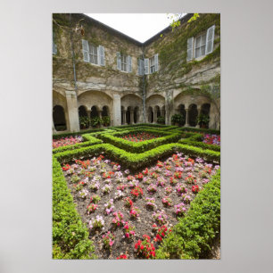 Frankreich, Provence, St. Remy-de-Provence. Garten Poster