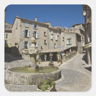 Frankreich, Provence, Valensole. Touristen erkunde Quadratischer Aufkleber