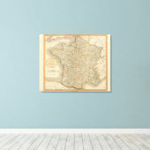 Frankreich Provinzgrenzen Leinwanddruck (Insitu (Holzboden))