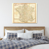 Frankreich Provinzgrenzen Leinwanddruck (Insitu (Schlafzimmer))